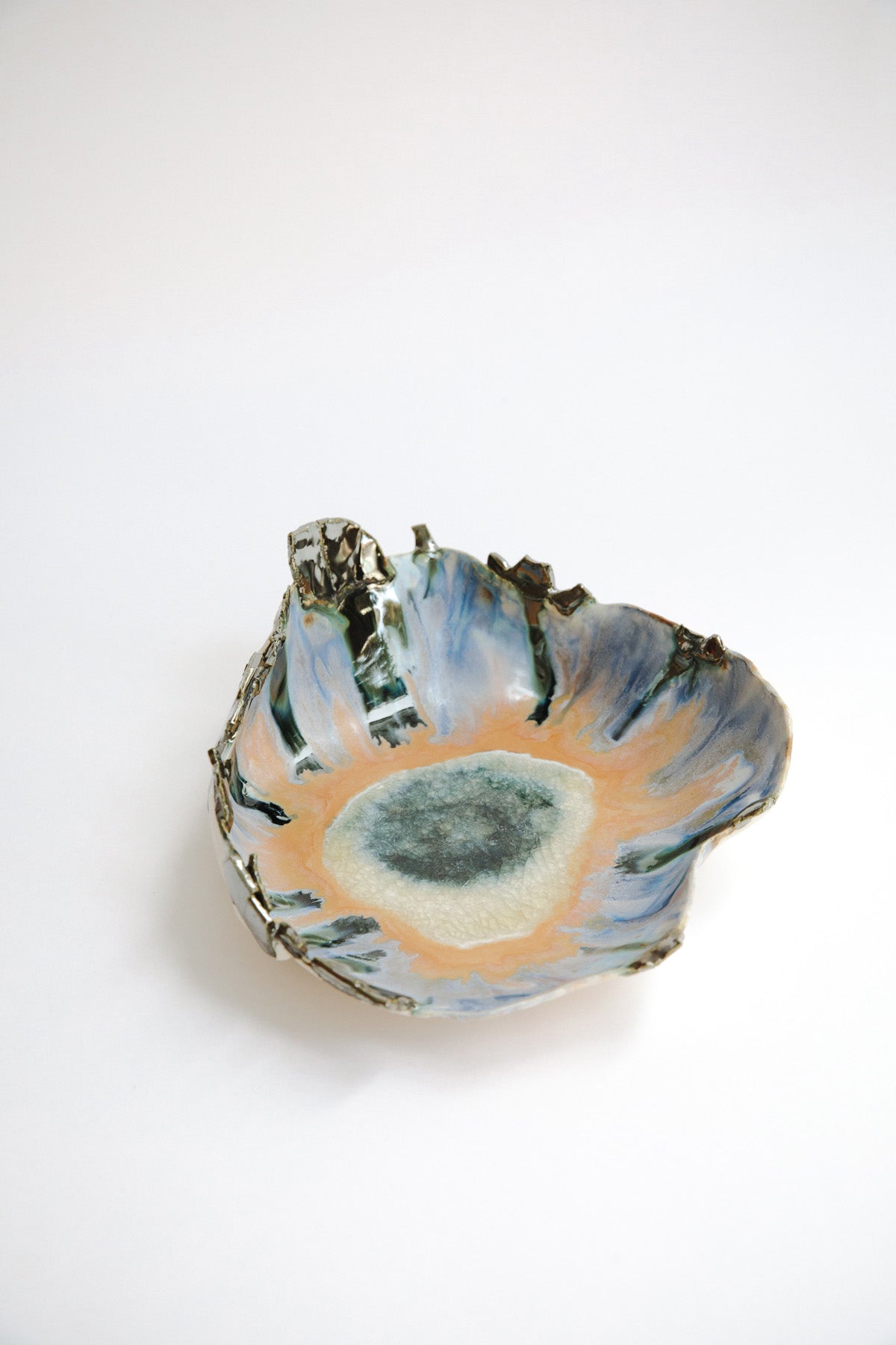 Medium Iceland Amorphous Blue Lagoon Bowl by Minh Singer