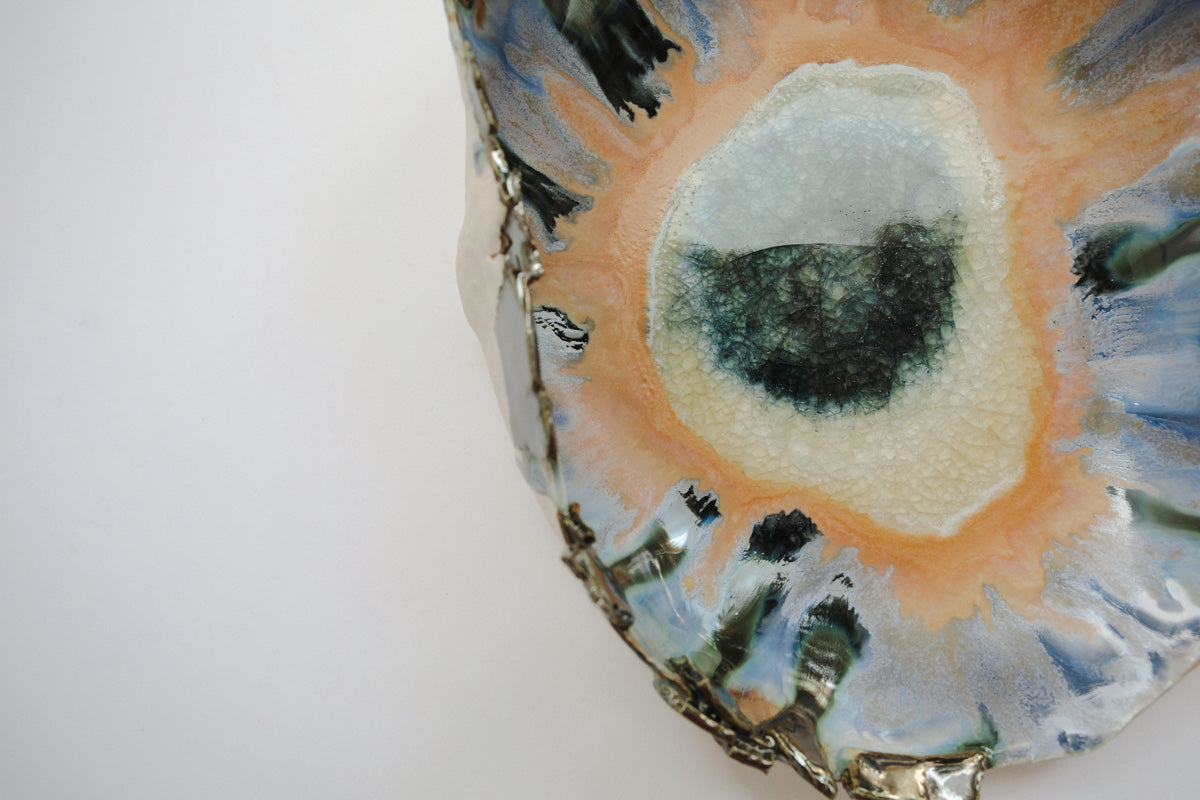 Medium Iceland Amorphous Blue Lagoon Bowl by Minh Singer