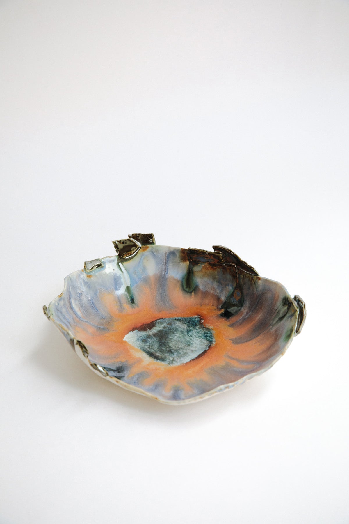 Medium Iceland Amorphous Blue Lagoon Bowl by Minh Singer