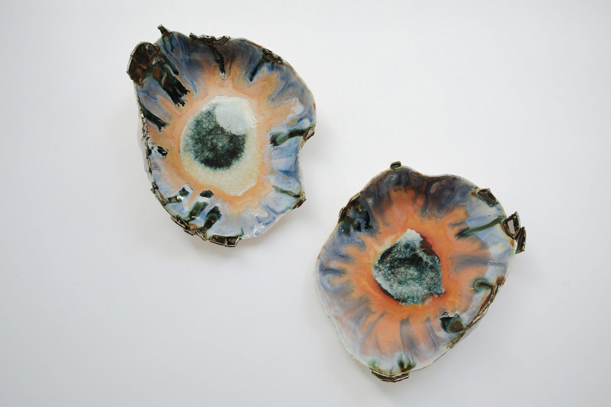 Medium Iceland Amorphous Blue Lagoon Bowl by Minh Singer