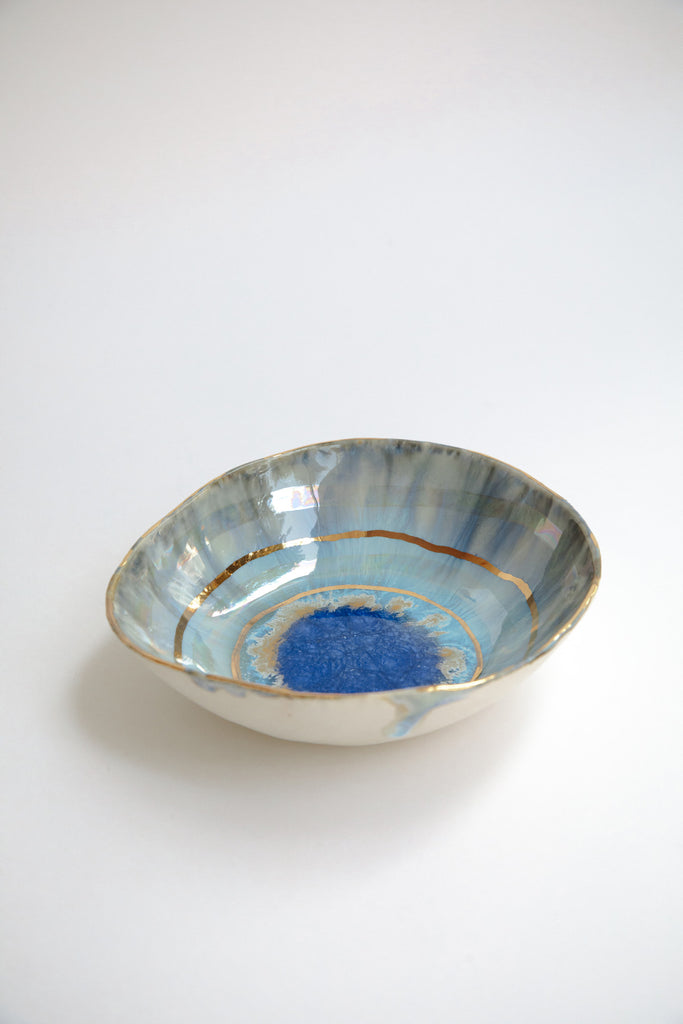 Medium Iceland Blue Lagoon Bowl by Minh Singer