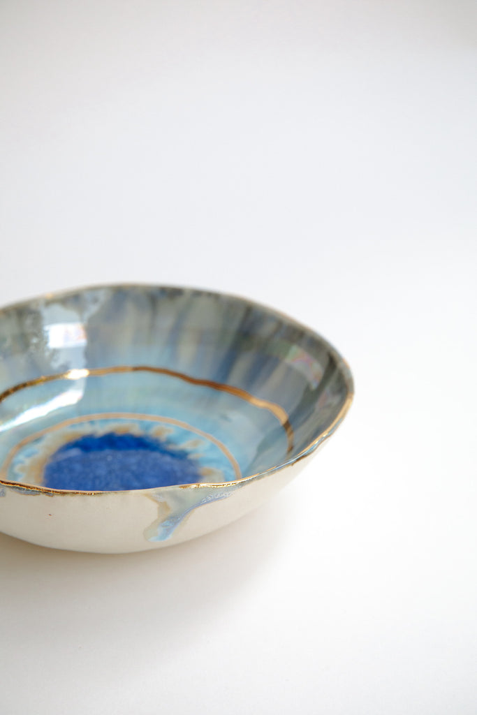 Medium Iceland Blue Lagoon Bowl by Minh Singer