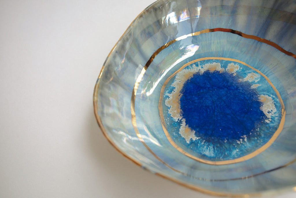 Medium Iceland Blue Lagoon Bowl by Minh Singer