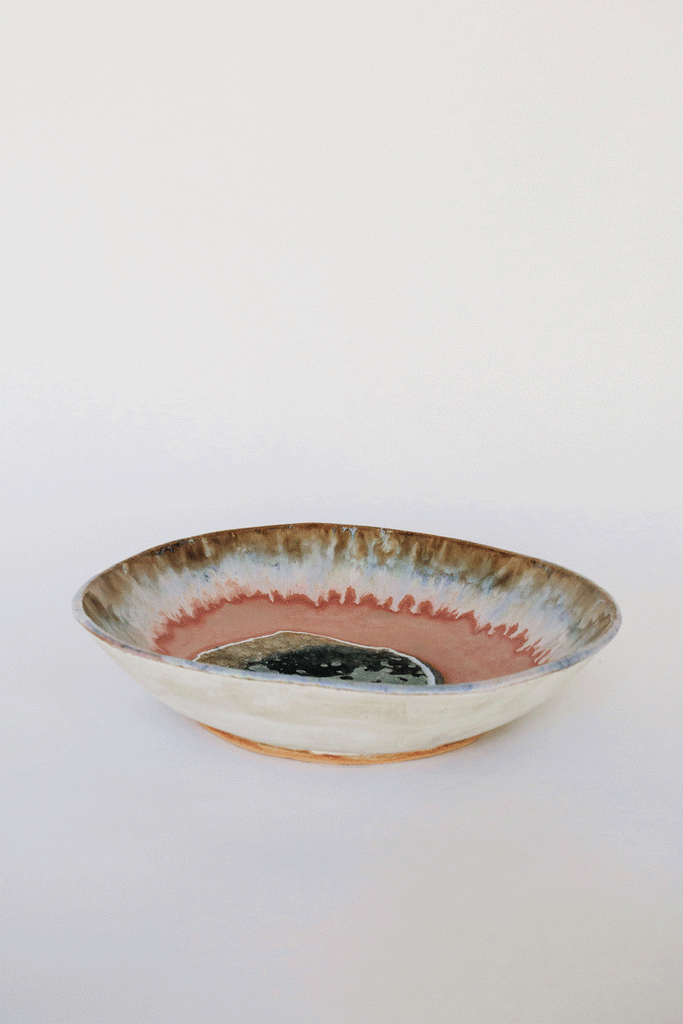 Extra Large Iceland Bowl, Pink Aurora by Minh Singer at Abacus Row