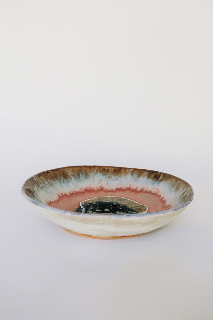 Extra Large Iceland Bowl, Pink Aurora by Minh Singer at Abacus Row