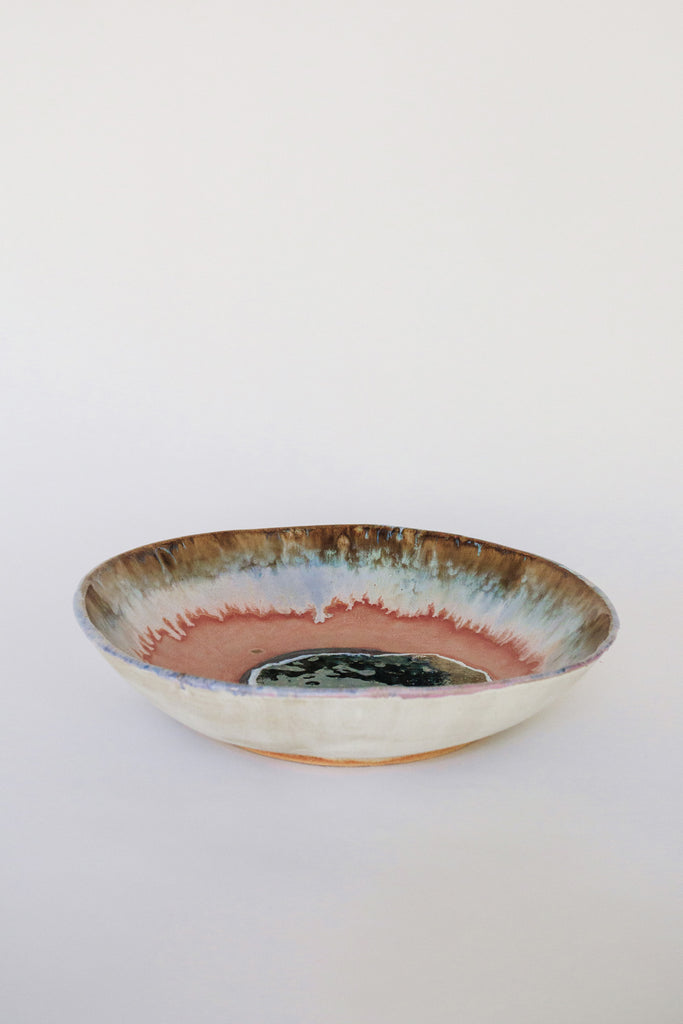 Extra Large Iceland Bowl, Pink Aurora by Minh Singer at Abacus Row