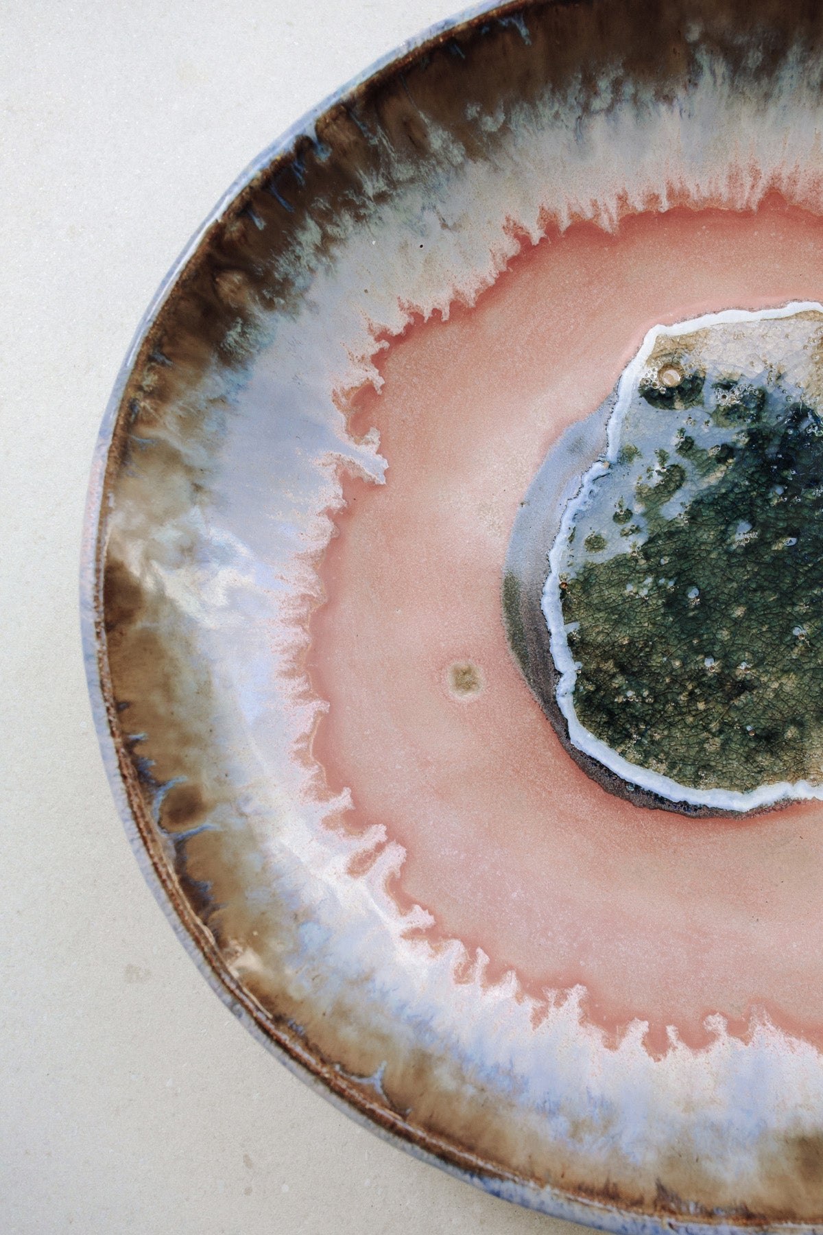 Extra Large Iceland Bowl, Pink Aurora by Minh Singer at Abacus Row