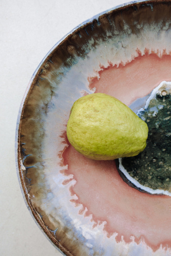 Extra Large Iceland Bowl, Pink Aurora by Minh Singer at Abacus Row