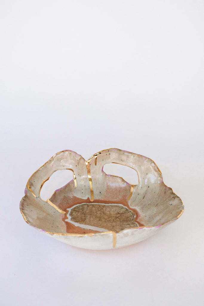 Medium Iceland Dilapidated Bowl, Northern Lights by Minh Singer
