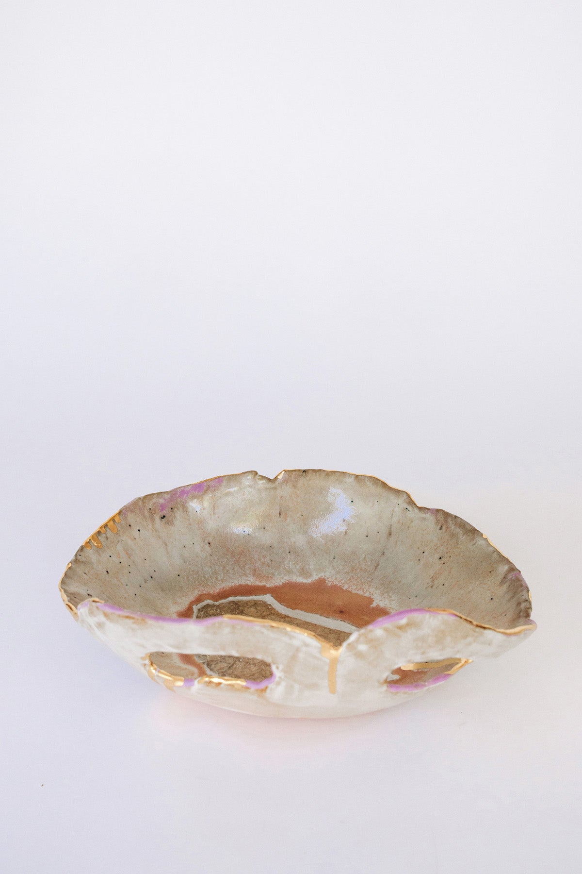 Medium Iceland Dilapidated Bowl, Northern Lights by Minh Singer