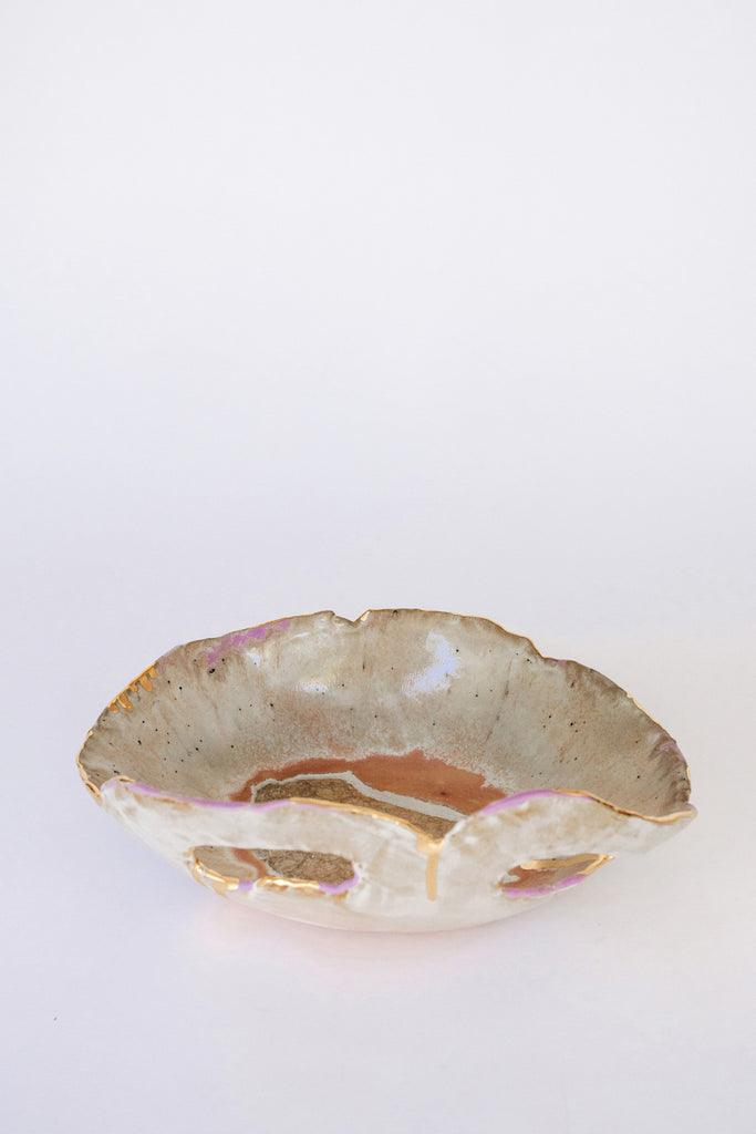 Medium Iceland Dilapidated Bowl, Northern Lights by Minh Singer