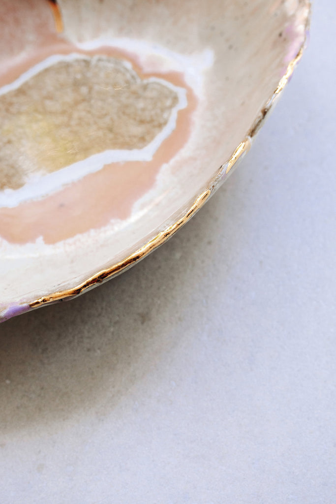Medium Iceland Dilapidated Bowl, Northern Lights by Minh Singer