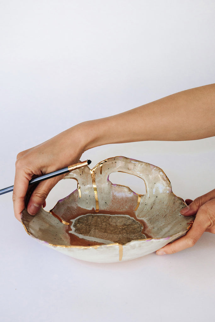 Medium Iceland Dilapidated Bowl, Northern Lights by Minh Singer at Abacus Row