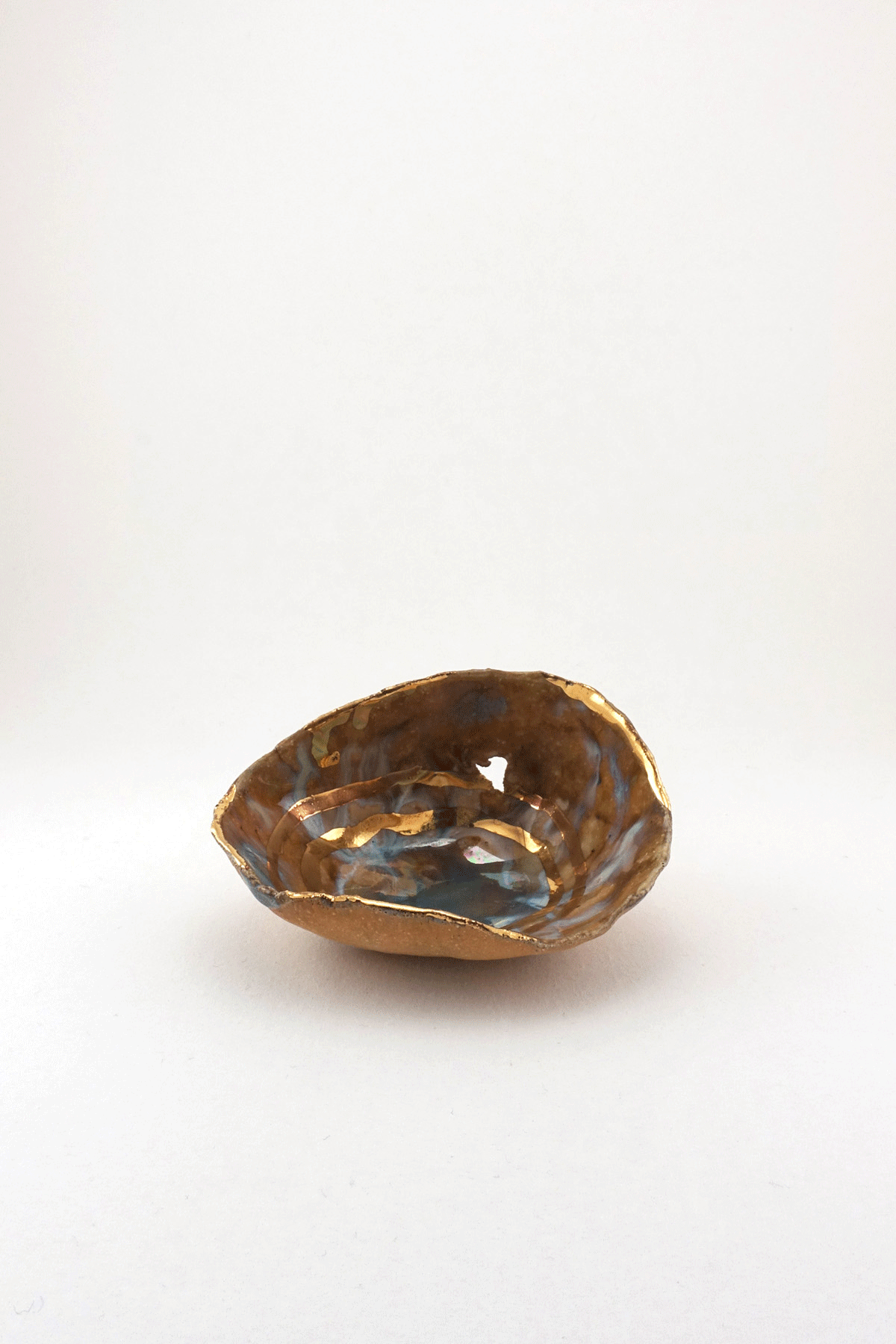 Mini Iceland Dish with Gold Ripples by Minh Singer at Abacus Row