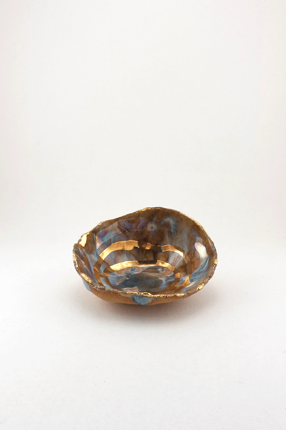 Mini Iceland Dish with Gold Ripples by Minh Singer at Abacus Row