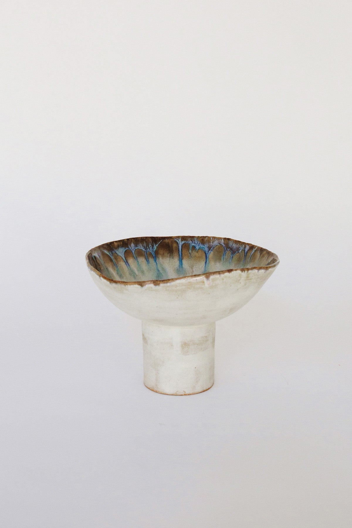 Large Iceland Pedestal Bowl, Pink Aurora by Minh Singer at Abacus Row