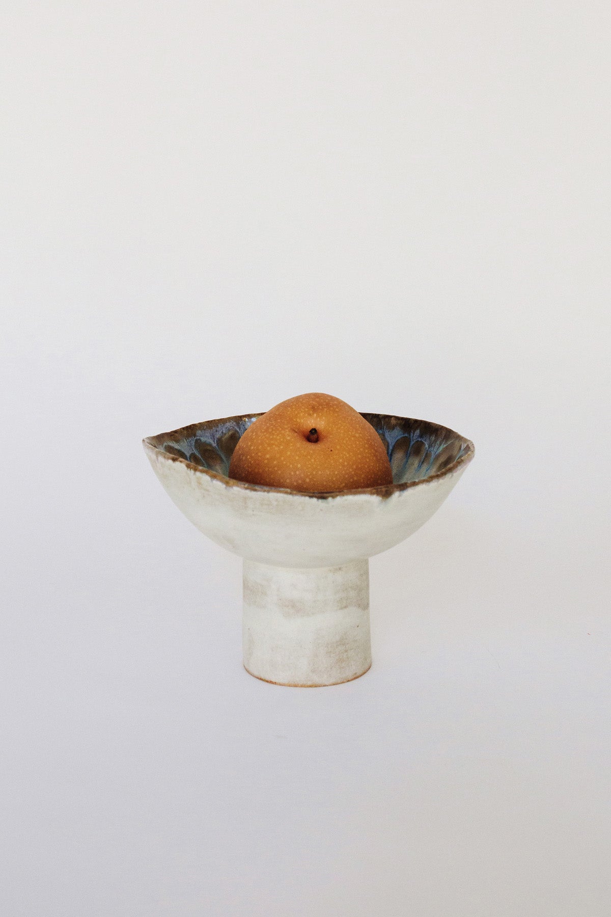 Large Iceland Pedestal Bowl, Pink Aurora by Minh Singer at Abacus Row