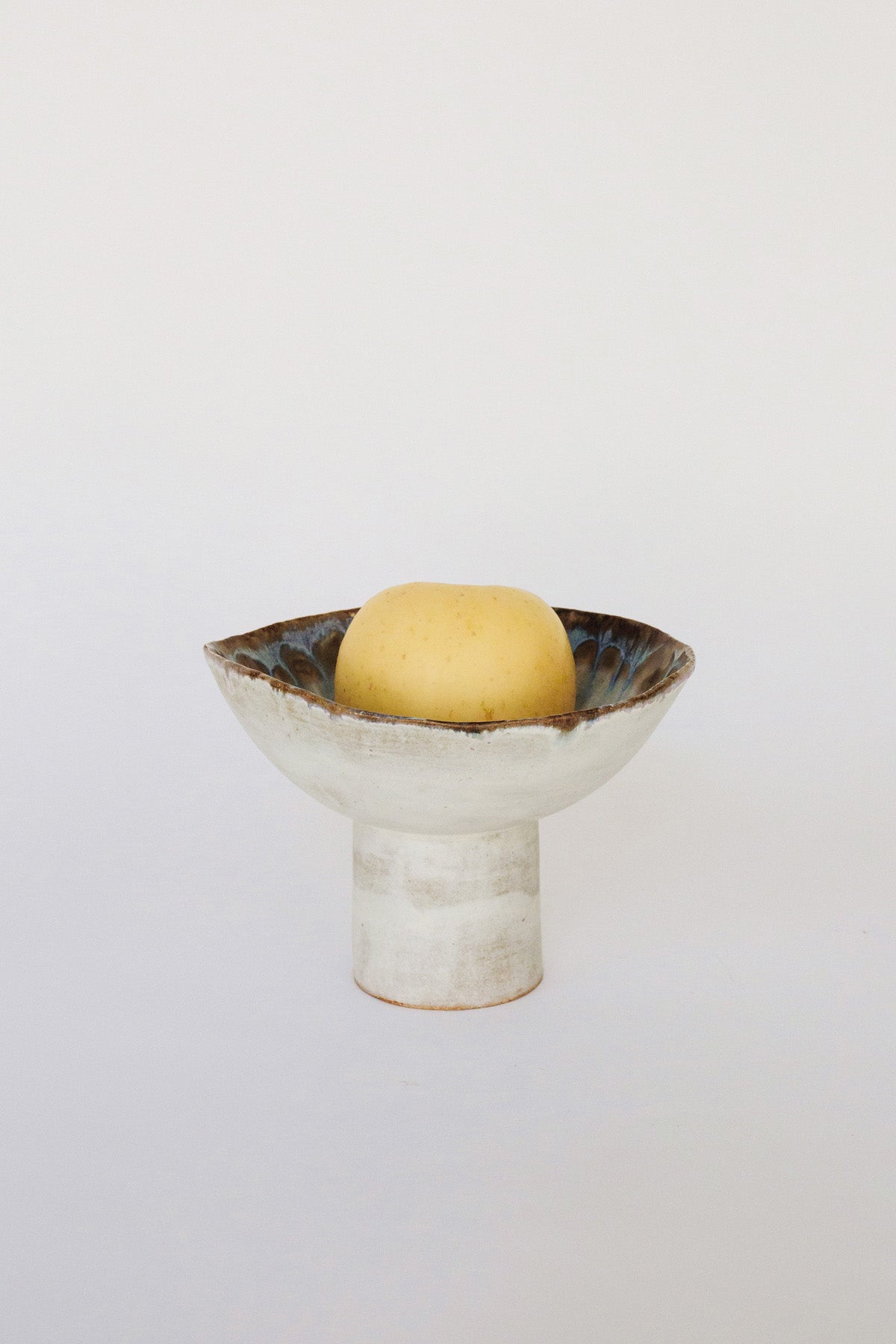 Large Iceland Pedestal Bowl, Pink Aurora by Minh Singer at Abacus Row