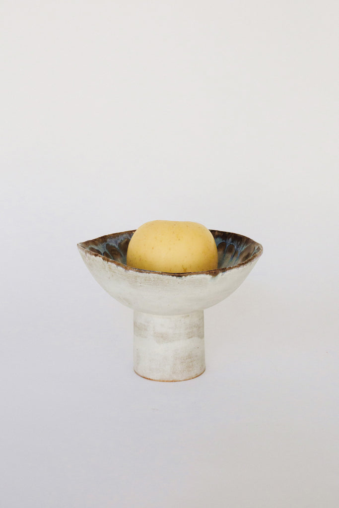Large Iceland Pedestal Bowl, Pink Aurora by Minh Singer at Abacus Row