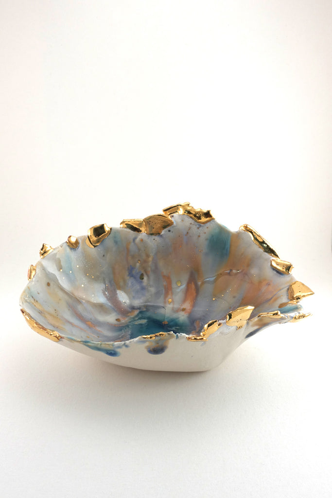 Small Iceland Light Dancing on Water Shell by Minh Singer