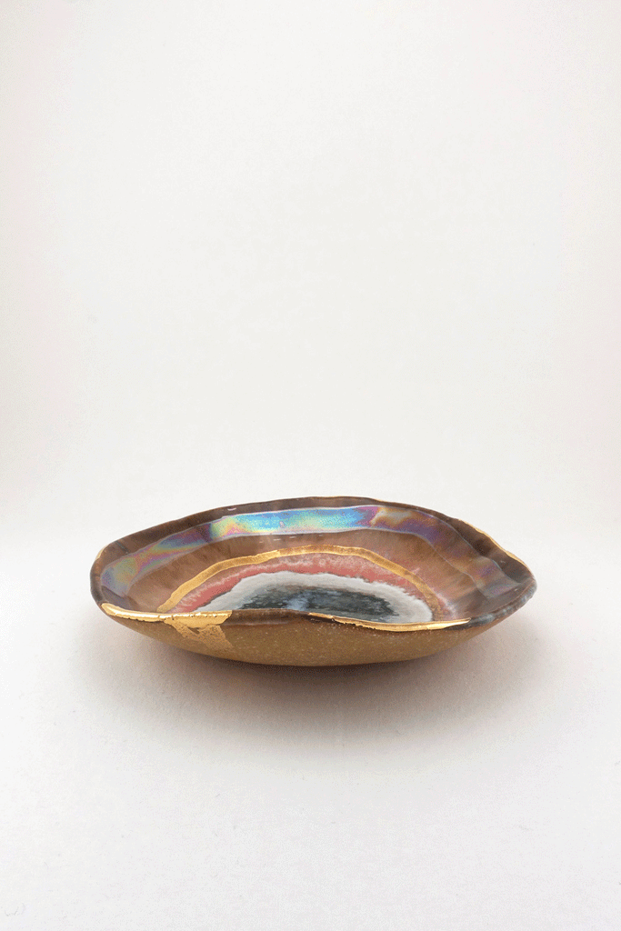 Extra Small Iceland Shell with Gold Ripple by Minh Singer