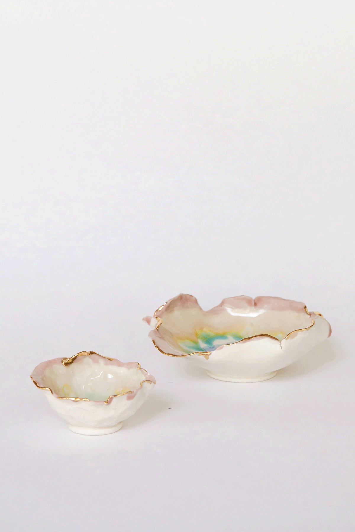 Set of Prizm Flower Bowl and Dish by Minh Singer at Abacus Row