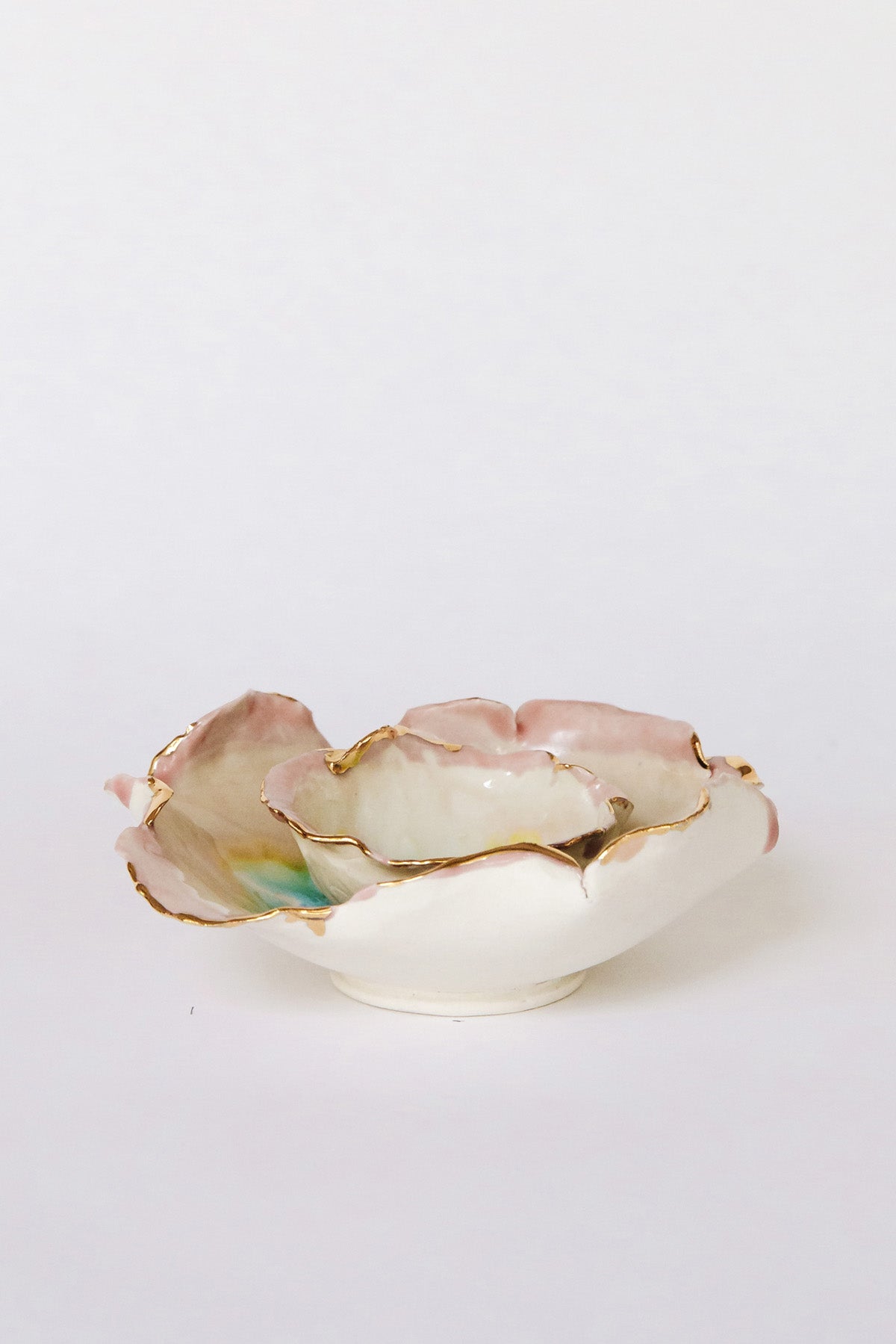 Set of Prizm Flower Bowl and Dish by Minh Singer at Abacus Row
