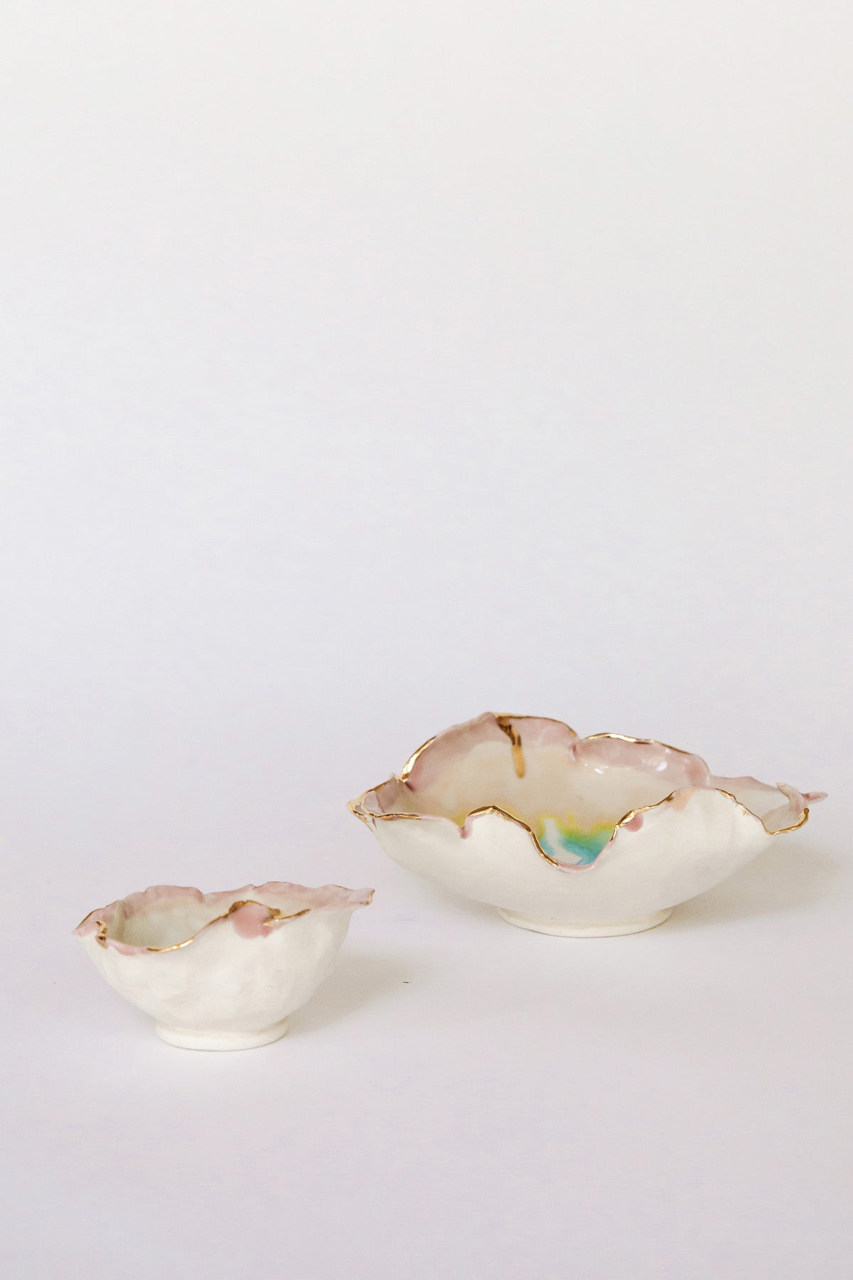 Set of Prizm Flower Bowl and Dish by Minh Singer at Abacus Row