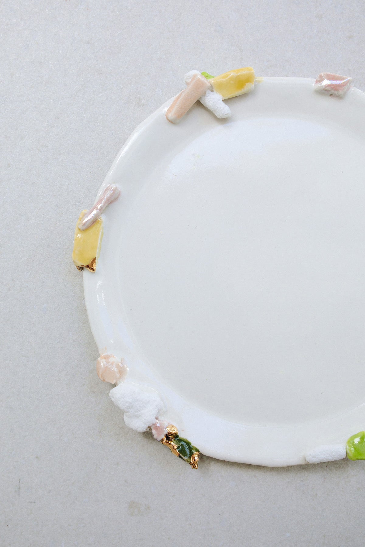 Small Sakura Plate with Gold by Minh Singer at Abacus Row