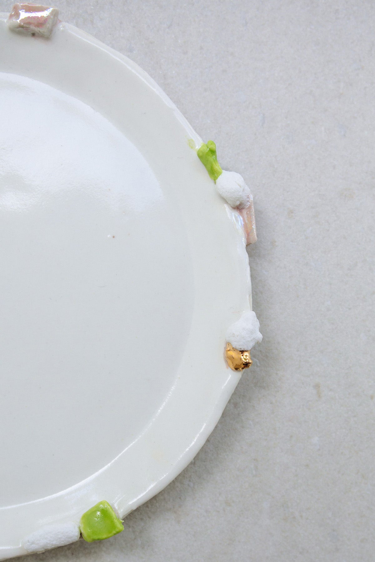 Small Sakura Plate with Gold by Minh Singer at Abacus Row