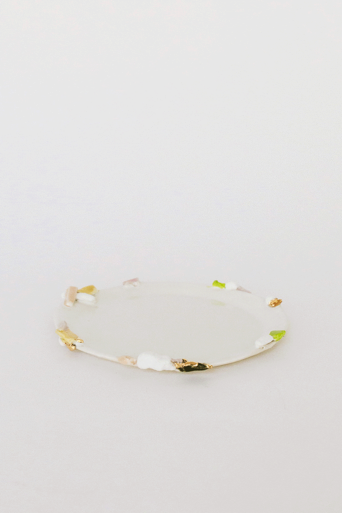 Small Sakura Plate with Gold by Minh Singer at Abacus Row