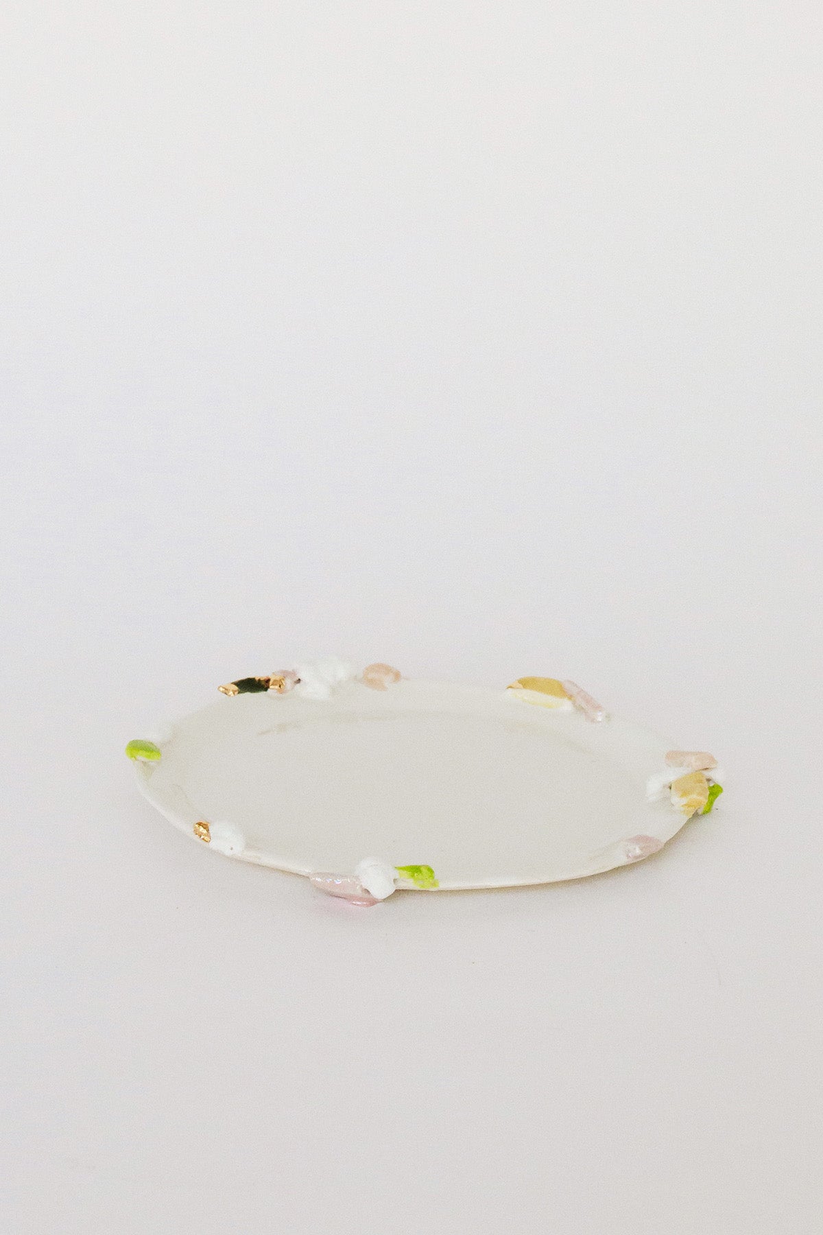 Small Sakura Plate with Gold by Minh Singer at Abacus Row