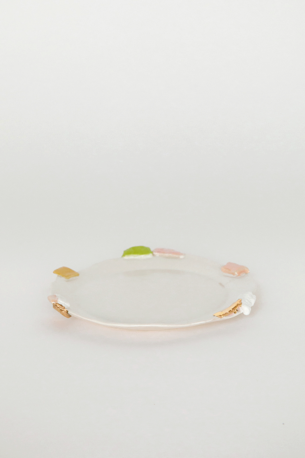 Small Sakura Plate with Gold by Minh Singer at Abacus Row Jewelry