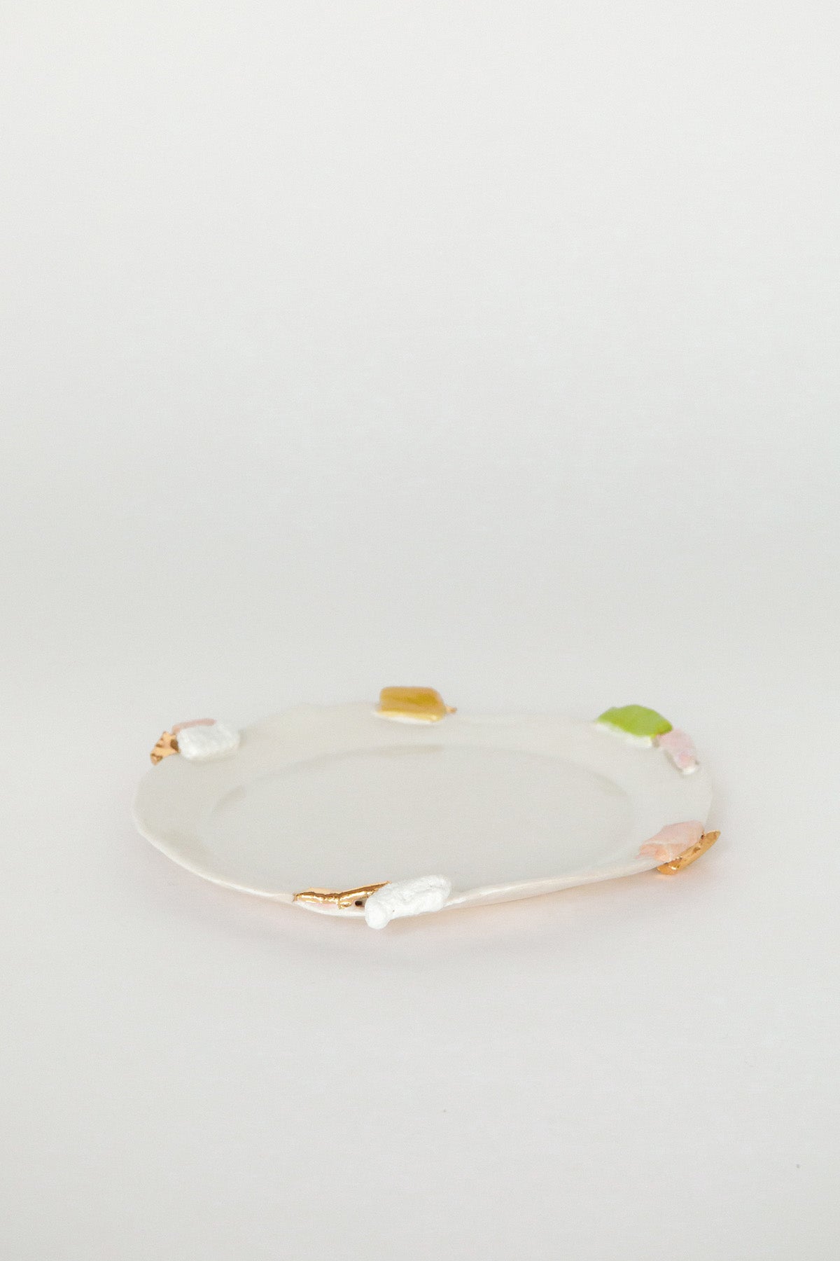Small Sakura Plate with Gold by Minh Singer at Abacus Row Jewelry