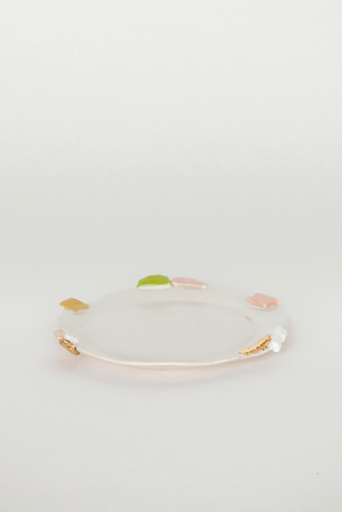 Small Sakura Plate with Gold by Minh Singer at Abacus Row Jewelry