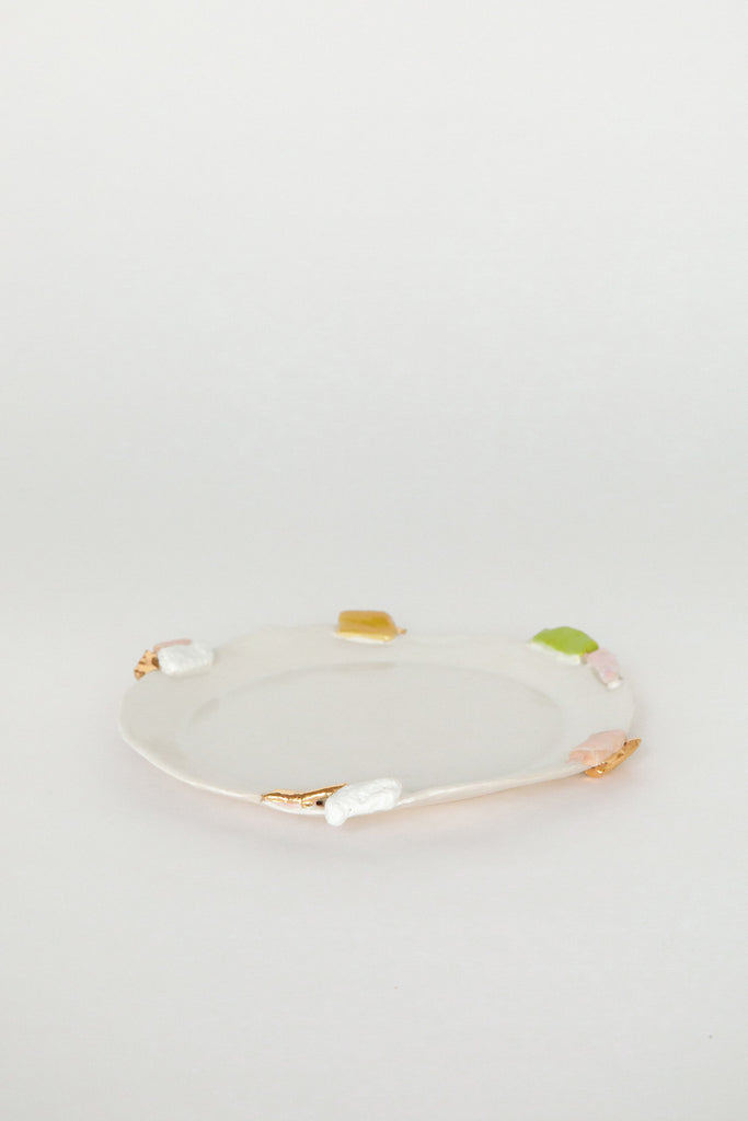 Small Sakura Plate with Gold by Minh Singer at Abacus Row Jewelry