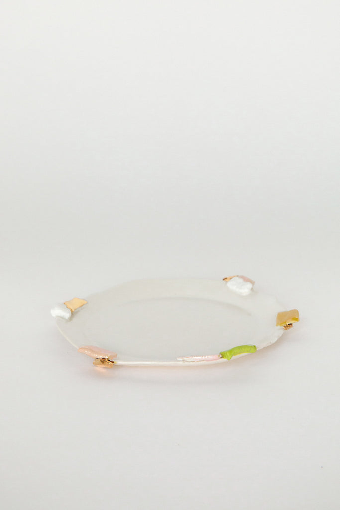 Small Sakura Plate with Gold by Minh Singer at Abacus Row Jewelry