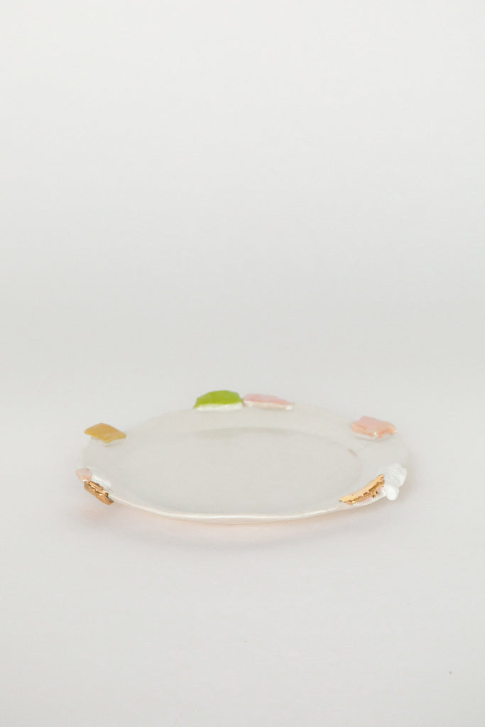 Small Sakura Plate with Gold by Minh Singer at Abacus Row Handmade Jewelry