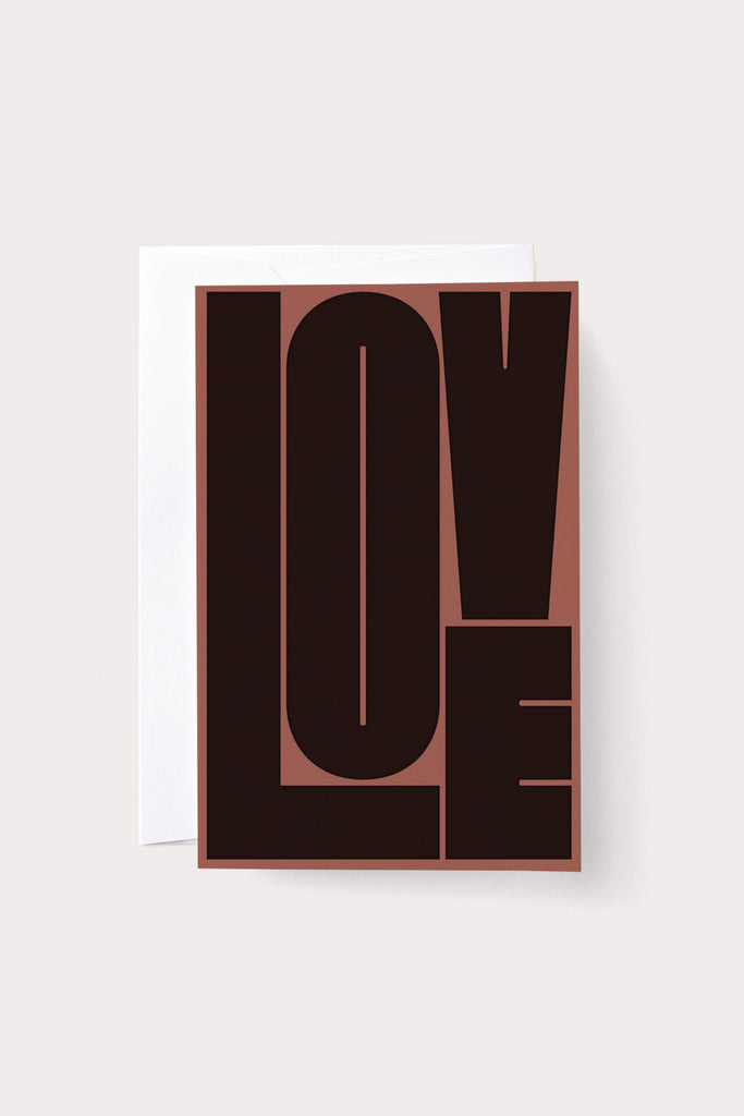 Rose Hip Big Love Card from NOAT at Abacus Row Handmade Jewelry