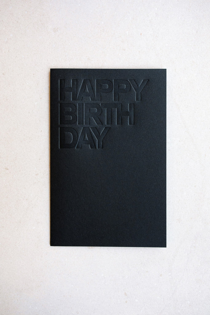 NOAT Black Birthday Card