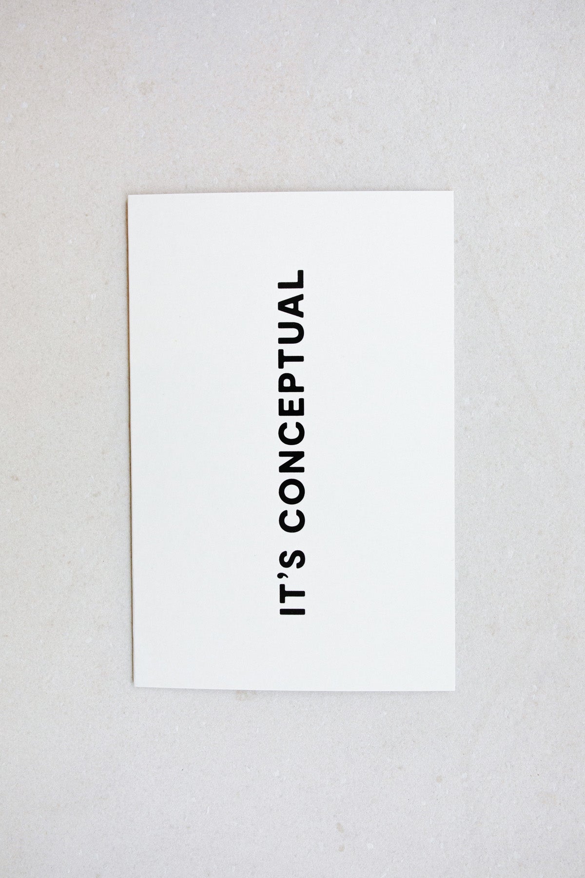 It's Conceptual Card by NOAT at Abacus Row Handmade Jewelry