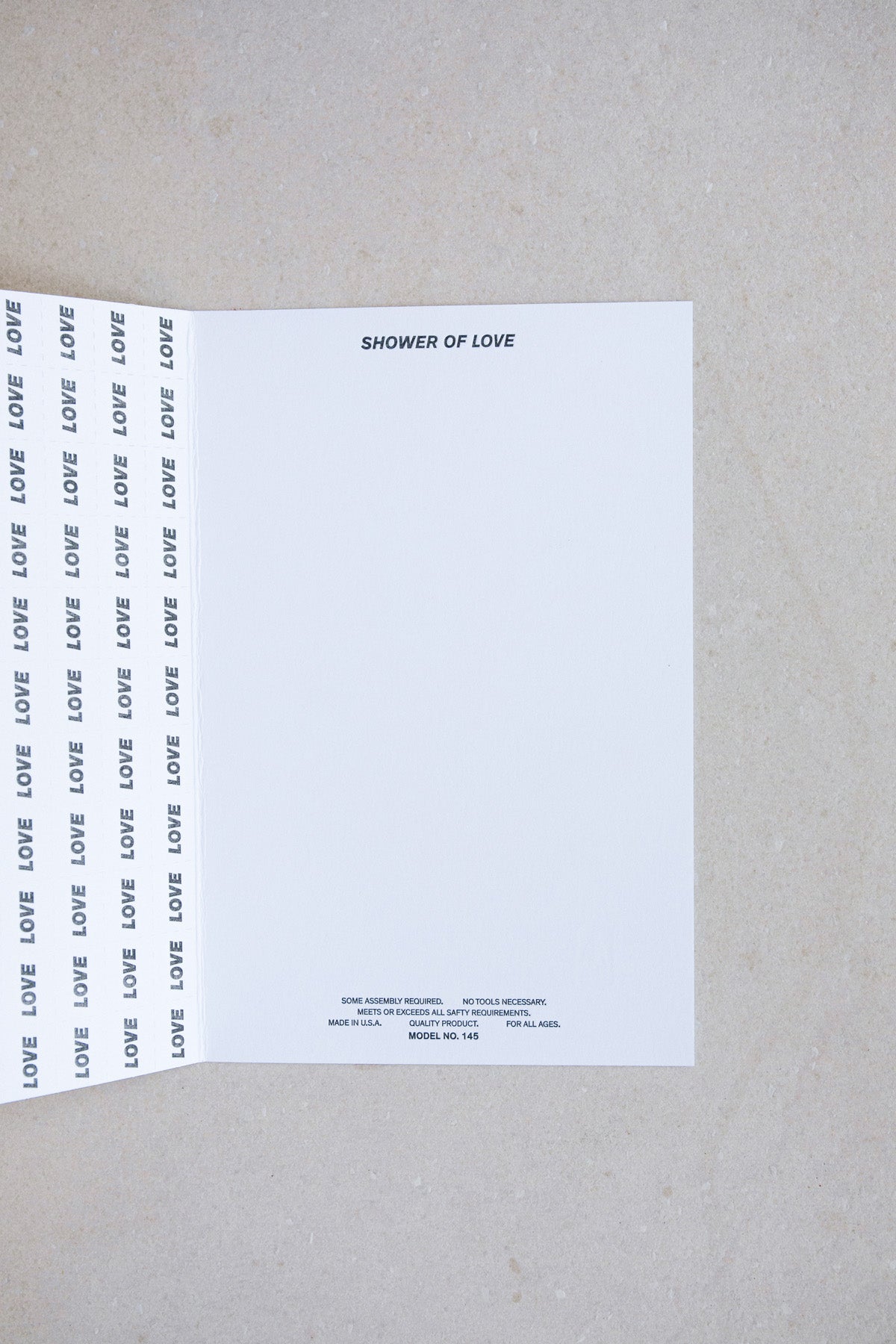 Shower Of Love Card Interior by NOAT at Abacus Row