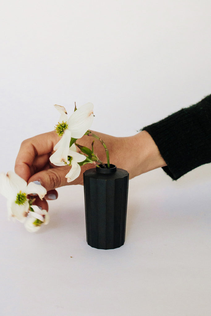 Flower Vase - Blackish Brown Hexadecagon by Nousaku at Abacus Row