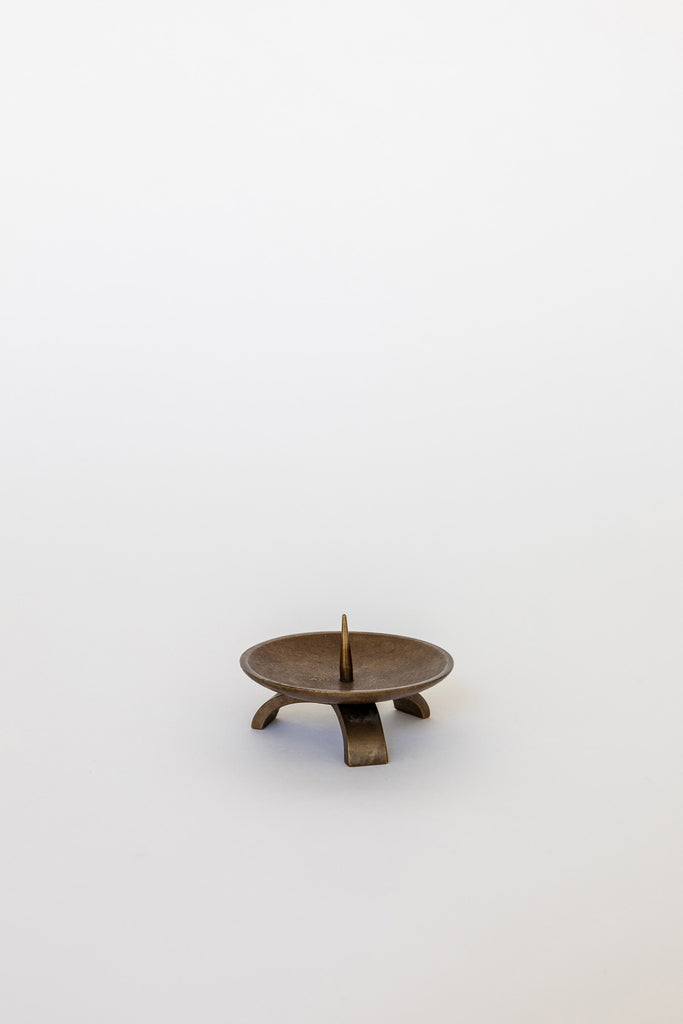Golden Brown Tripod Candle Holder by Nousaku at Abacus Row
