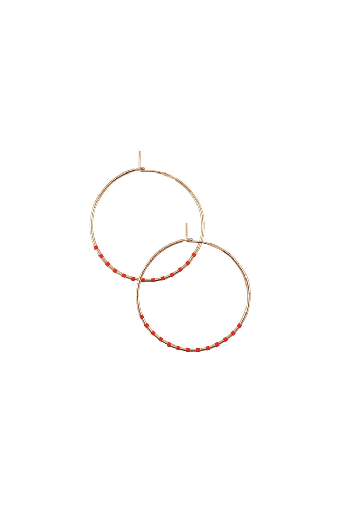 Gold Joy Luck Hoop Earrings - Year of the Ox Collection by Abacus Row
