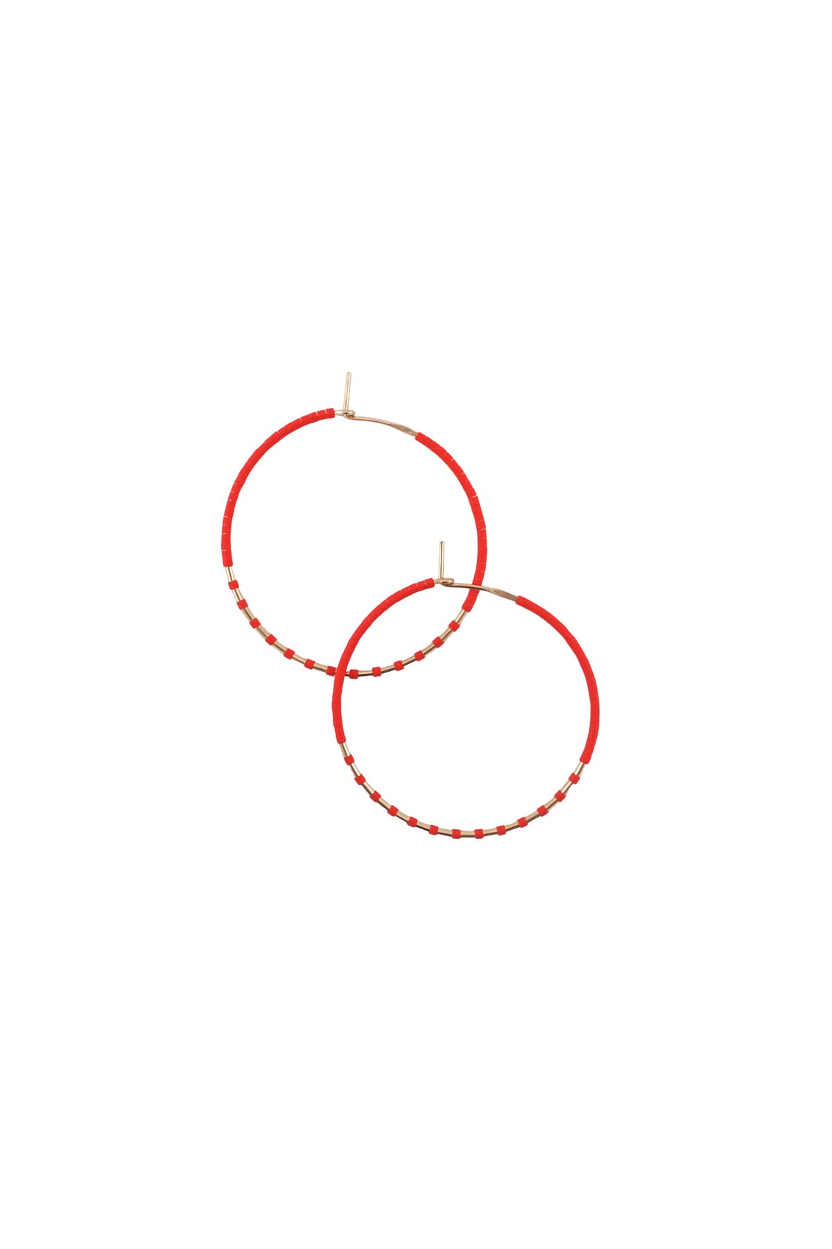 Red Joy Luck Hoop Earrings - Year of the Ox Collection by Abacus Row