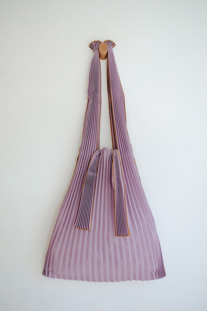 Large Purple Pleated Pleco Tote Bag by KNA Plus at Abacus Row