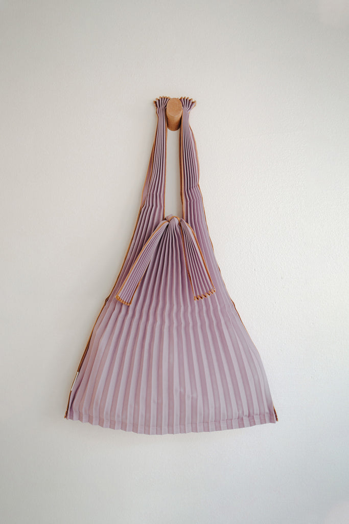 Small Purple Pleated Pleco Tote Bag by KNA Plus at Abacus Row