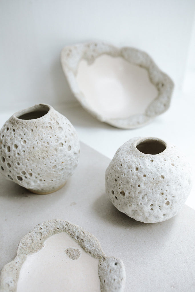 Small Moon Vase by Raina Lee