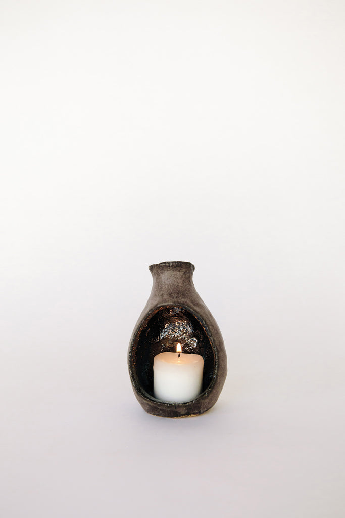 Acai and Palladium Chimney Vase by SKINNY at Abacus Row